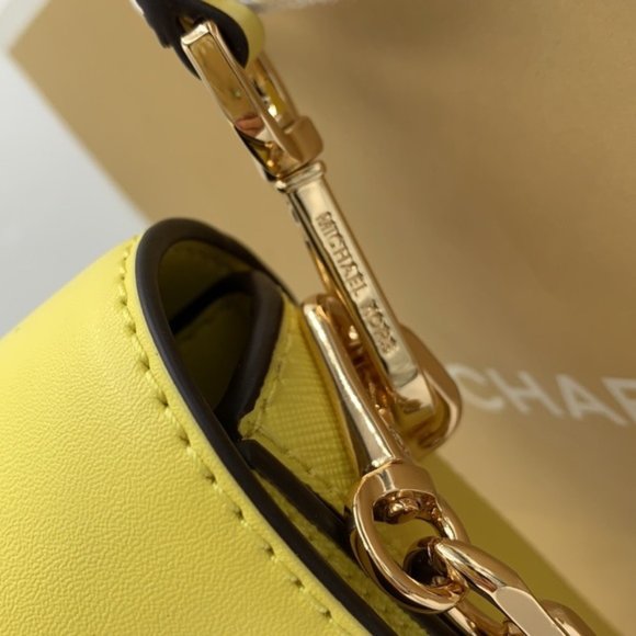 Michael Kors Carmen Medium Convertible Shoulder Bag Crossbody SUNSHINE Leather - Picture 16 of 16